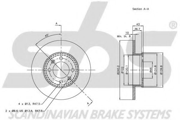 Тормозной диск LUCAS ELECTRICAL DF4365