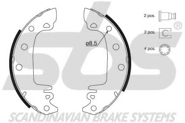 Комплект тормозных колодок sbs 18492723285