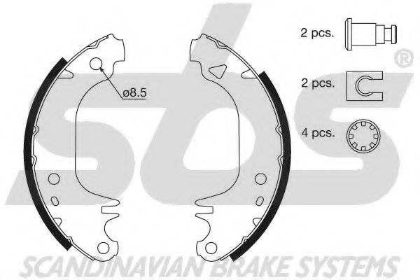 Комплект тормозных колодок sbs 18492799407