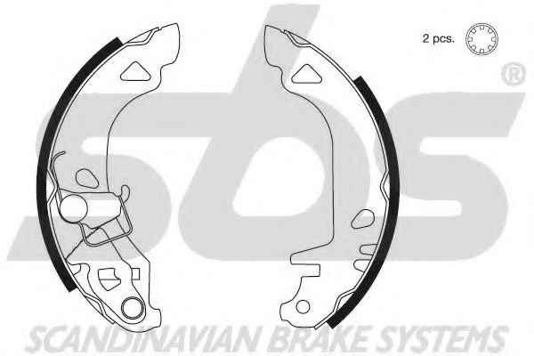 Комплект тормозных колодок sbs 18502723547