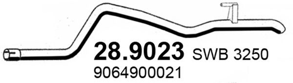 Труба выхлопного газа ASSO 28.9023