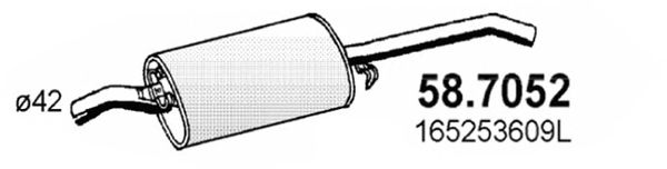 Глушитель выхлопных газов конечный ASSO 58.7052