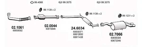 Система выпуска ОГ ASSO ART0030