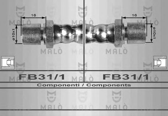 Тормозной шланг MALÒ 80116