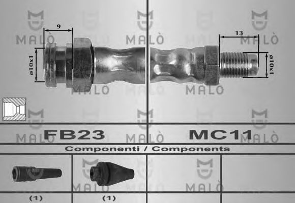 Тормозной шланг MALÒ 80182