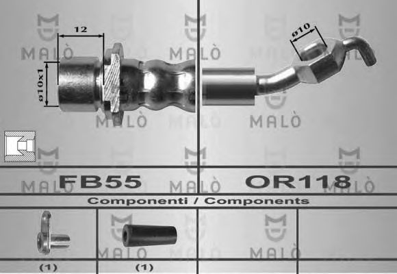 Тормозной шланг MALÒ 80445