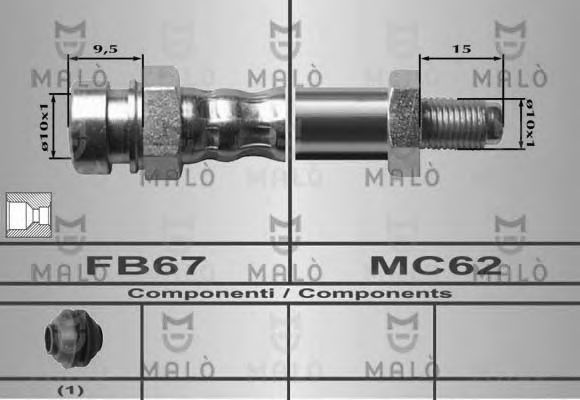 Тормозной шланг MALÒ 80532