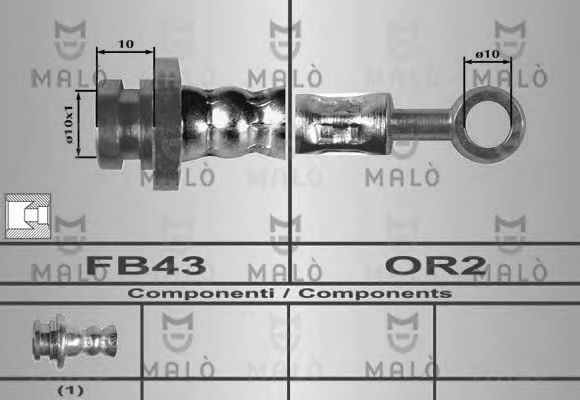 Тормозной шланг MALÒ 80572