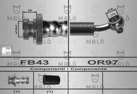 Тормозной шланг MALÒ 80578