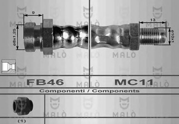 Тормозной шланг MALÒ 8575