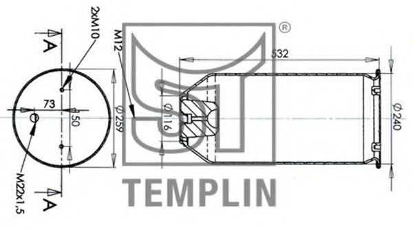 Кожух пневматической рессоры AIRTECH 121002
