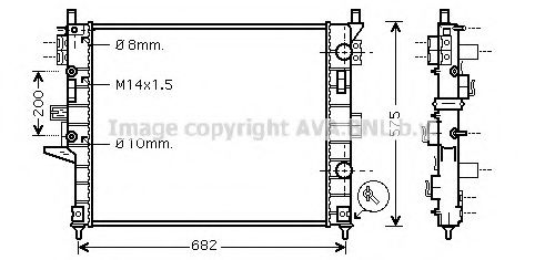 Радиатор, охлаждение двигателя PRASCO MSA2331