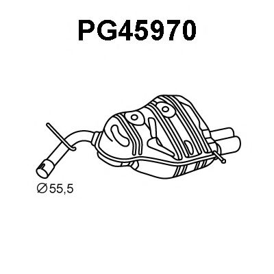 Глушитель выхлопных газов конечный VENEPORTE PG45970