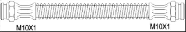 Тормозной шланг WOKING G1906.09
