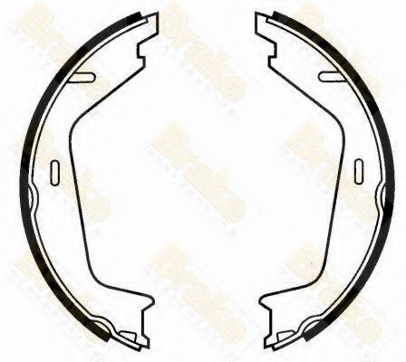 Комплект тормозных колодок, стояночная тормозная система Brake ENGINEERING SH2575