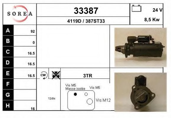 Стартер EAI 33387