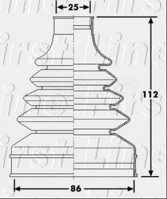 Пыльник, приводной вал FIRST LINE FCB6256