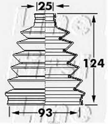 Пыльник, приводной вал FIRST LINE FCB6124