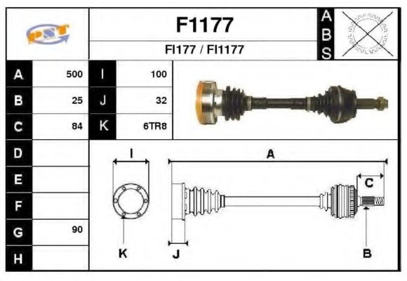 Приводной вал SNRA F1177