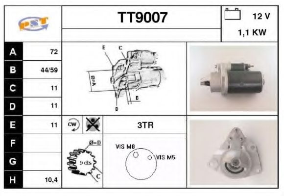 Стартер SNRA TT9007