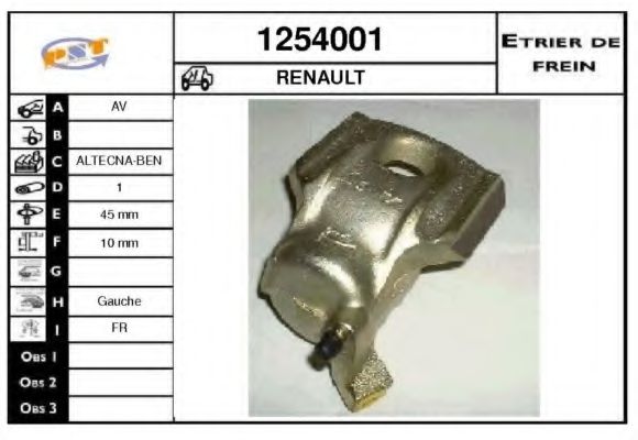 Тормозной суппорт SNRA 1254001