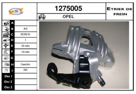 Тормозной суппорт SNRA 1275005