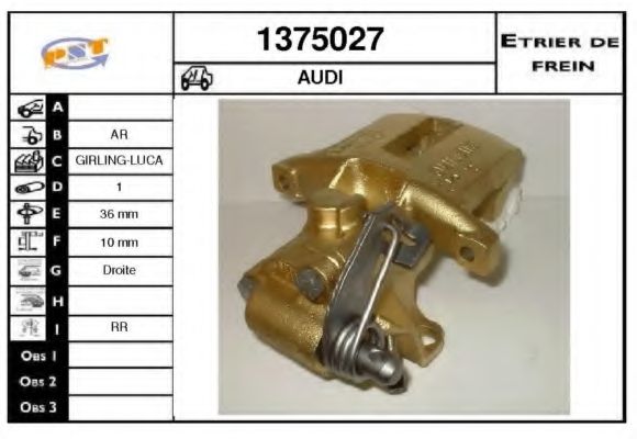 Тормозной суппорт SNRA 1375027