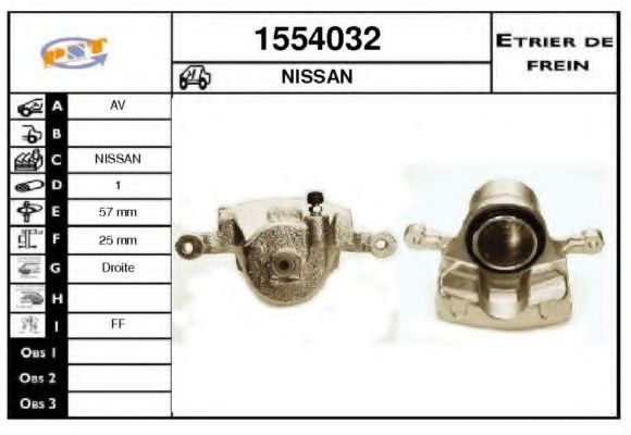 Тормозной суппорт SNRA 1554032