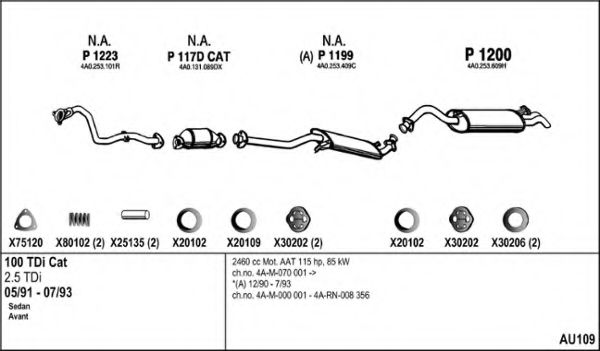 Система выпуска ОГ FENNO AU109