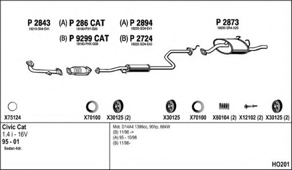 Система выпуска ОГ FENNO HO201