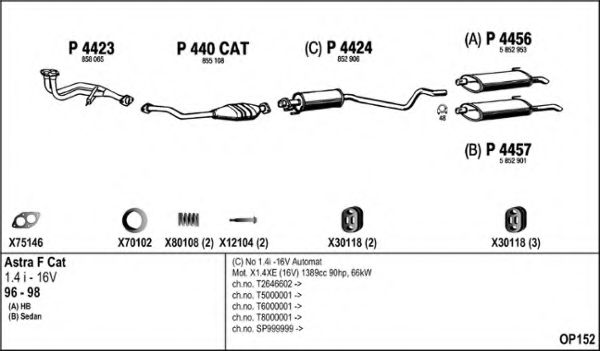 Система выпуска ОГ FENNO OP152