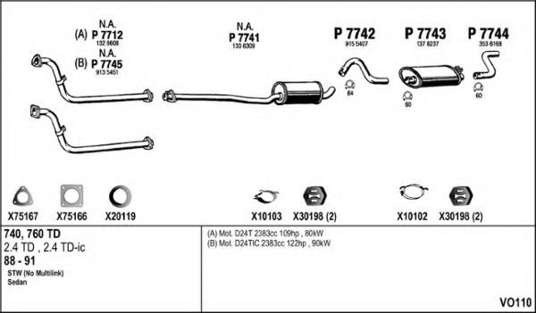Система выпуска ОГ FENNO VO110
