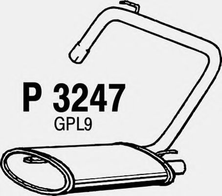 Глушитель выхлопных газов конечный FENNO 3247