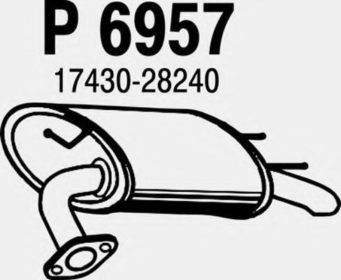 Глушитель выхлопных газов конечный FENNO P6957