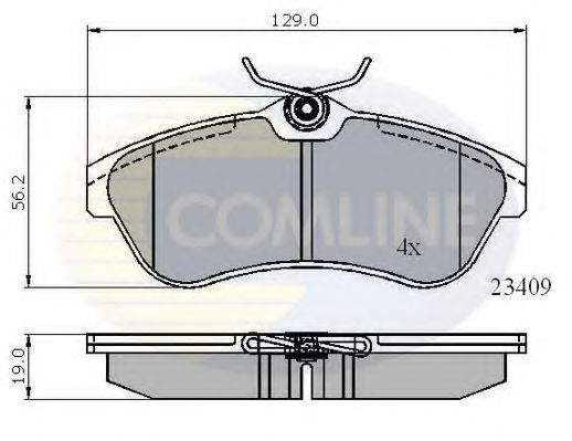 Комплект тормозных колодок, дисковый тормоз COMLINE CBP01146