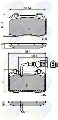 Комплект тормозных колодок, дисковый тормоз COMLINE CBP11737