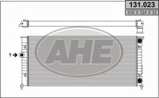 Радиатор, охлаждение двигателя AHE 131.023