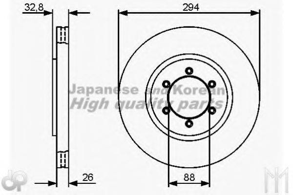 Тормозной диск ASHUKI 0990-3040