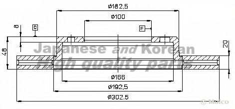 Тормозной диск ASHUKI T602-42