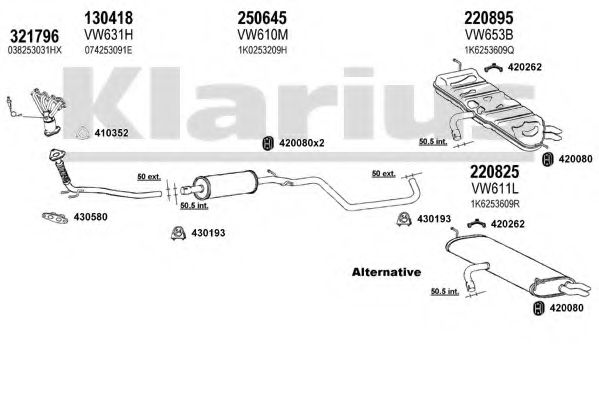 Система выпуска ОГ KLARIUS 931132E