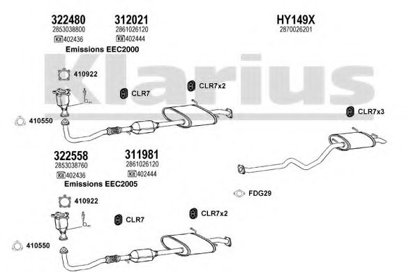 Система выпуска ОГ KLARIUS 450127U