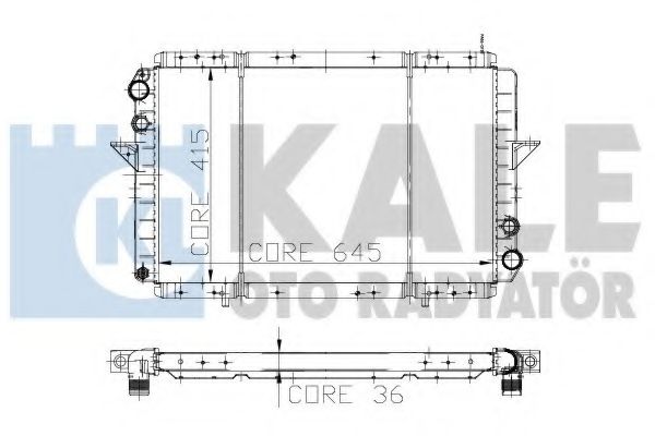 Радиатор, охлаждение двигателя KALE OTO RADYATÖR 153699