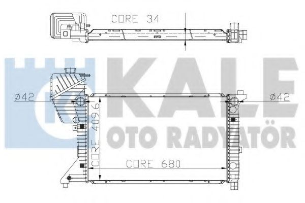 Радиатор, охлаждение двигателя KALE OTO RADYATÖR 320000