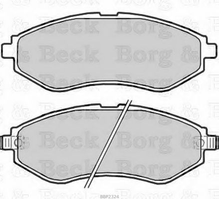 Комплект тормозных колодок, дисковый тормоз BORG & BECK BBP2324