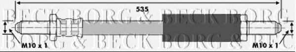 Тормозной шланг BORG & BECK BBH6157