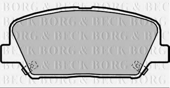 Комплект тормозных колодок, дисковый тормоз BORG & BECK BBP2364