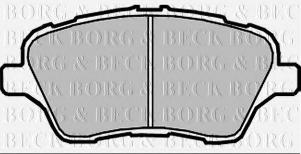 Комплект тормозных колодок, дисковый тормоз BORG & BECK BBP2379