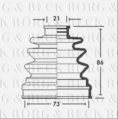 Пыльник, приводной вал BORG & BECK BCB2760