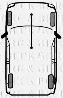 Трос, стояночная тормозная система BORG & BECK BKB3041