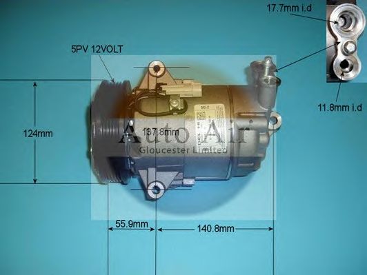 Компрессор, кондиционер AUTO AIR GLOUCESTER 14-1245
